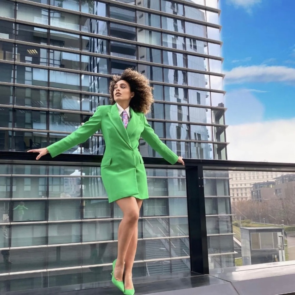 Zara green blazer dress - Picture 3 of 12